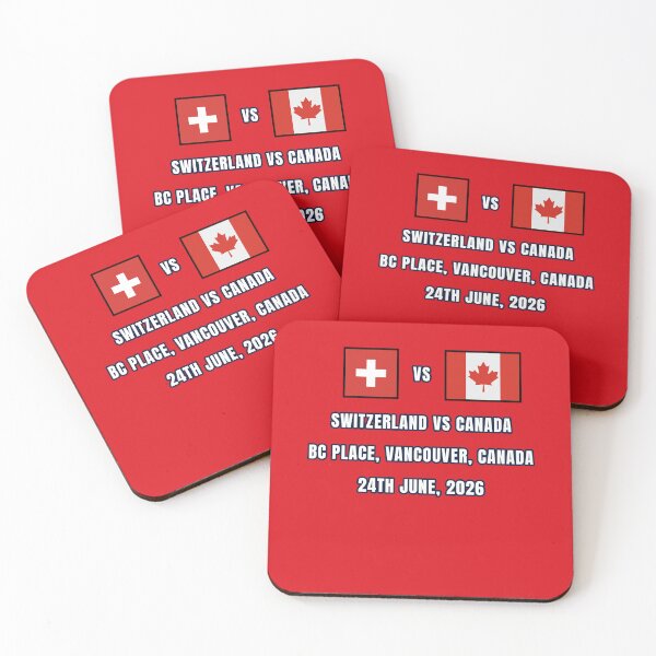 Item preview, Switzerland vs Canada 24 June 2026 – Football Match Design Vancouver designed and sold by The Hairy Melon.