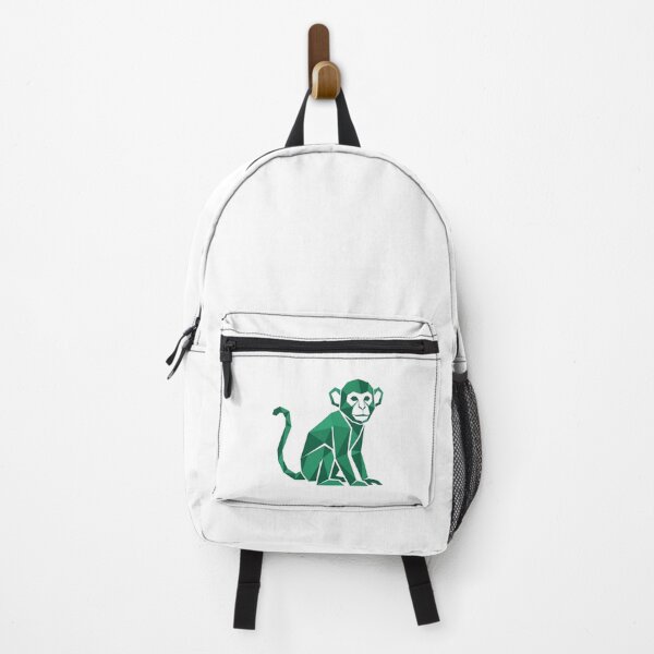 Item preview, Emerald Green Monkey Sticker – Low Poly Style for Jungle Lovers designed and sold by bsbd-action.