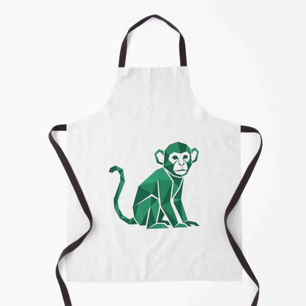 Item preview, Emerald Green Monkey Sticker – Low Poly Style for Jungle Lovers designed and sold by bsbd-action.