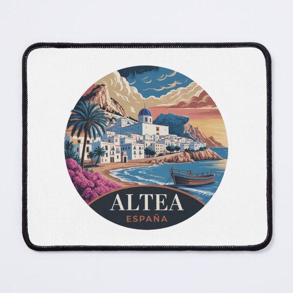 Item preview, Altea España: Mediterranean Coastal Art Badge designed and sold by CircinusStore.