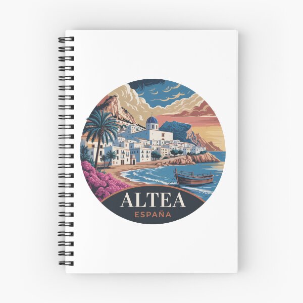 Item preview, Altea España: Mediterranean Coastal Art Badge designed and sold by CircinusStore.