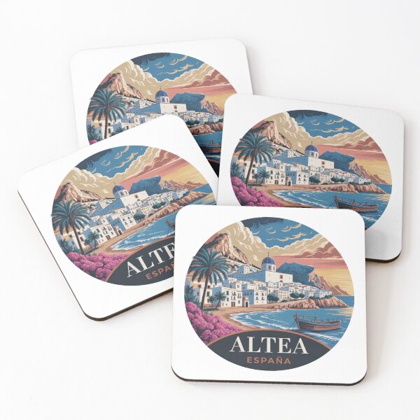Item preview, Altea España: Mediterranean Coastal Art Badge designed and sold by CircinusStore.