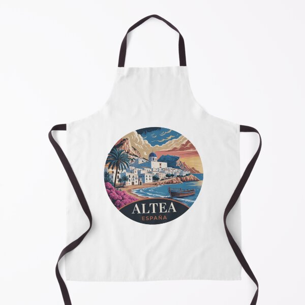 Item preview, Altea España: Mediterranean Coastal Art Badge designed and sold by CircinusStore.