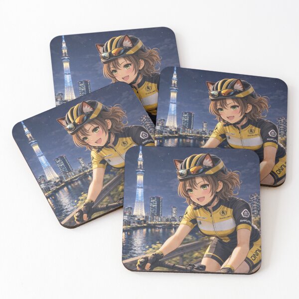Item preview, Tokyo Night Ride – Neon City Cycling Girl designed and sold by RinaWorksJP.