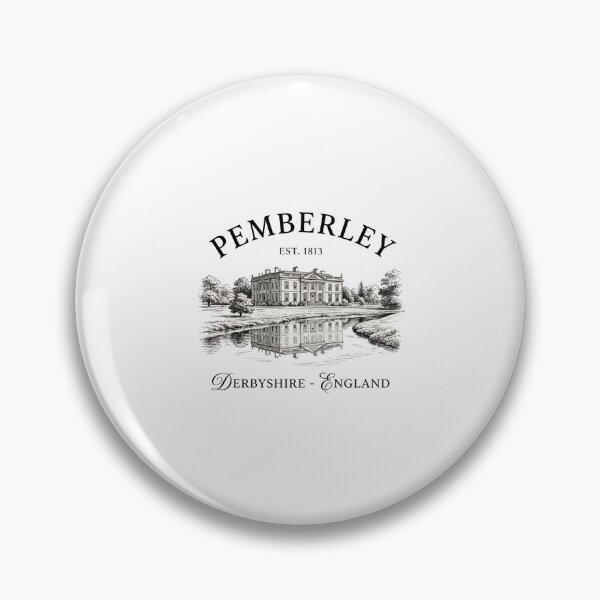 Item preview, Pemberley Est 1813 Derbyshire England Pride and Prejudice Vintage Manor designed and sold by Fenay Designs.