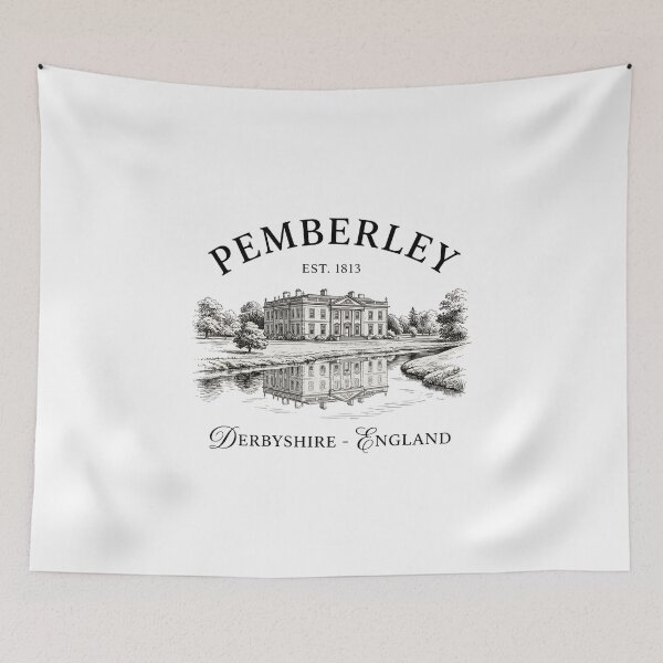 Item preview, Pemberley Est 1813 Derbyshire England Pride and Prejudice Vintage Manor designed and sold by Fenay Designs.