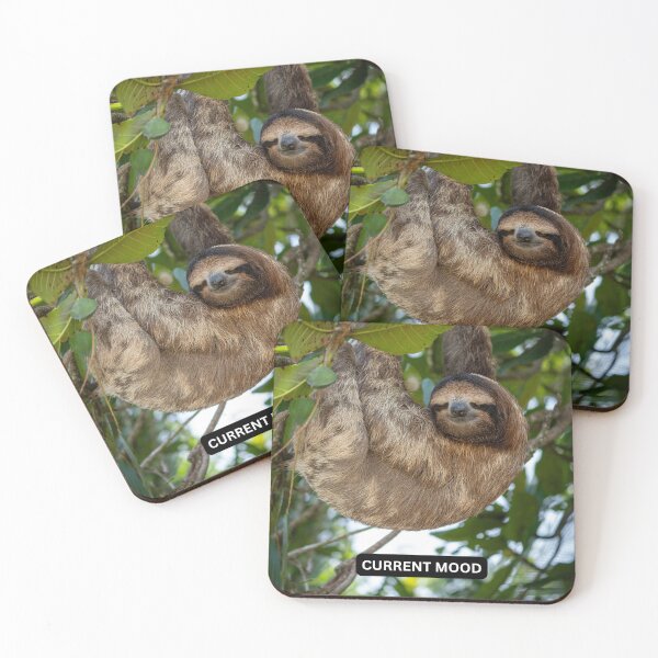 Item preview, Current Mood Sloth Meme Funny Lazy Animal Sticker Three Toed Sloth Relatable Humor Gift designed and sold by WildFrameNature.