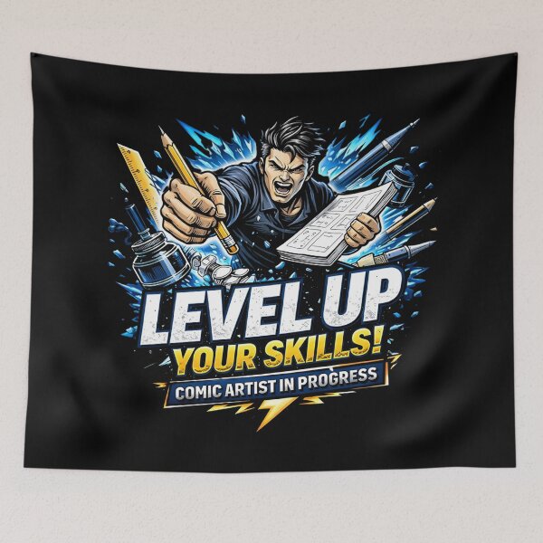 Item preview, Level Up Your Skills - Comic Artist in Progress designed and sold by SidTastic .