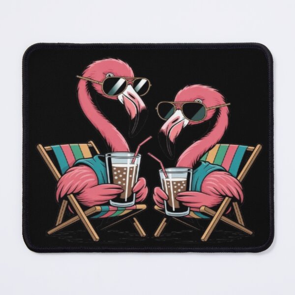 Item preview, Cool Flamingos Drinking on Beach Chairs designed and sold by DailySparks.