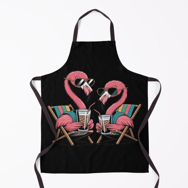 Item preview, Cool Flamingos Drinking on Beach Chairs designed and sold by DailySparks.