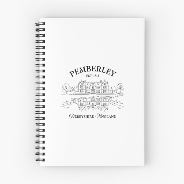 Item preview, Pemberley Est 1813 Derbyshire England Pride and Prejudice Minimalist Line Art designed and sold by Fenay Designs.