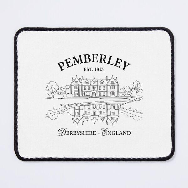 Item preview, Pemberley Est 1813 Derbyshire England Pride and Prejudice Minimalist Line Art designed and sold by Fenay Designs.