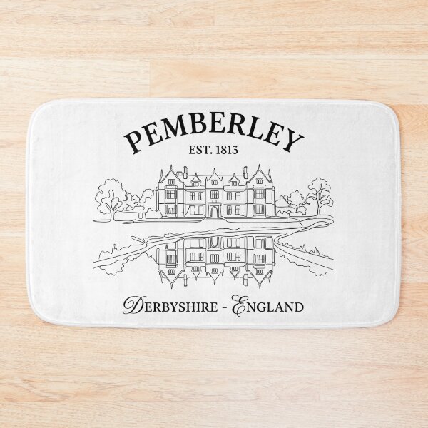 Item preview, Pemberley Est 1813 Derbyshire England Pride and Prejudice Minimalist Line Art designed and sold by Fenay Designs.