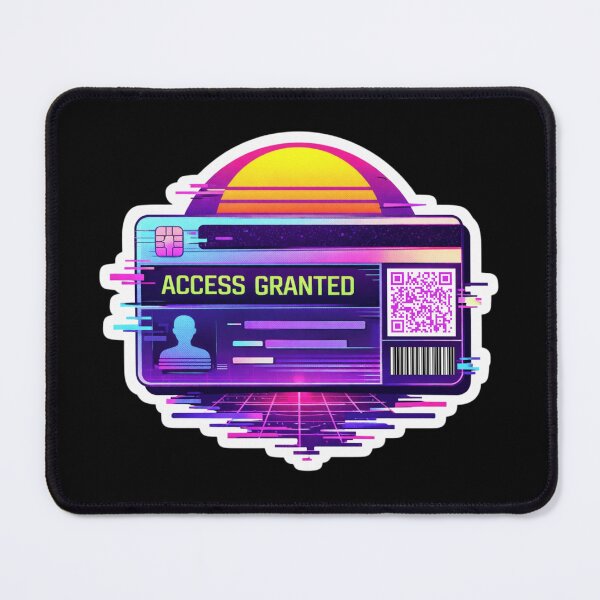 Item preview, Access Granted Cyberpunk ID Card - Interactive QR Code Sticker designed and sold by Bug by Design.