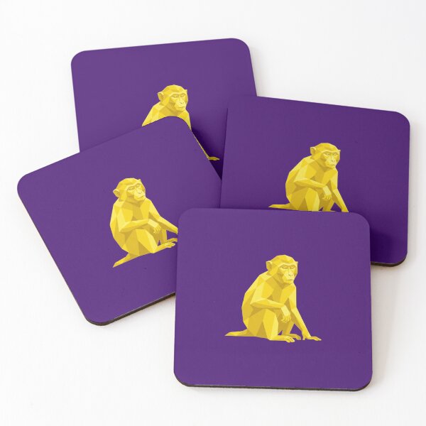 Item preview, Golden Monkey Sticker – Luxury Low Poly Illustration for Chic Decoration designed and sold by bsbd-action.