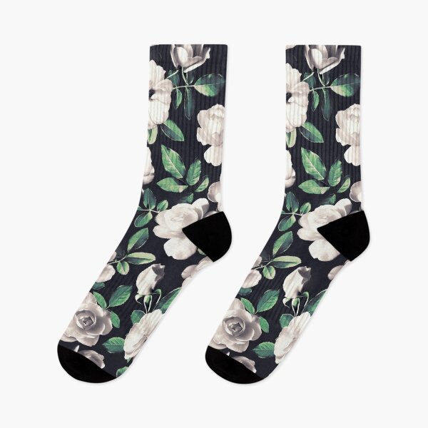 Item preview, Old Fashioned White Roses with Hunter Green Leaves designed and sold by micklyn.