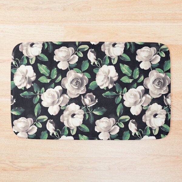 Item preview, Old Fashioned White Roses with Hunter Green Leaves designed and sold by micklyn.