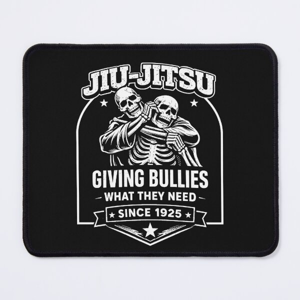 Item preview, Jiu-Jitsu Skeleton Choke Design – Giving Bullies What They Need Since 1925 | BJJ Grappling Skull Art Shirt designed and sold by Savage Discipleship.