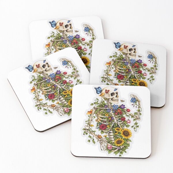 Item preview, Floral Skeleton Botanical Art Sticker designed and sold by MiteiArt.