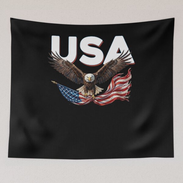 Item preview, USA US Flag Patriotic 4th of July American Eagle Men Women kids designed and sold by ZANNIX.