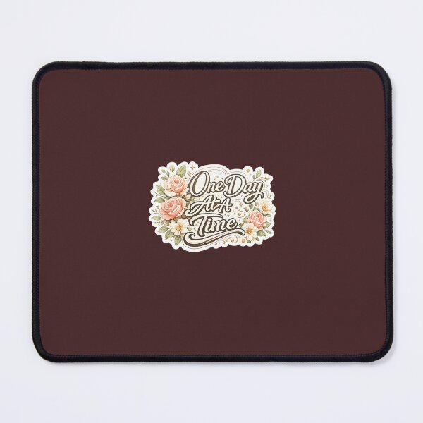Item preview, One Day At A Time Floral Motivational Quote designed and sold by Artbysarmina.