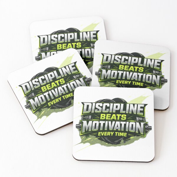 Item preview, Discipline Beats Power Gym Motivation Quote designed and sold by athenaVart.