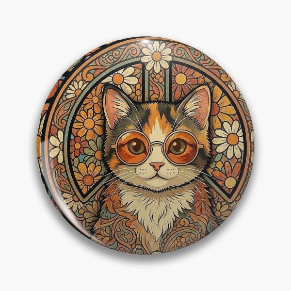 Item preview, Hippie Cat 60s Love Peace designed and sold by MasterShong.