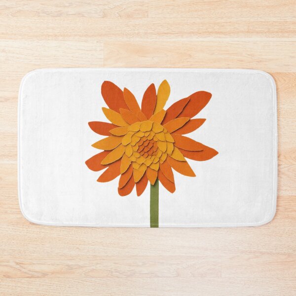 Item preview, Dahlia, Orange Flower, Paper Cut Collage designed and sold by SWSandraWechner.