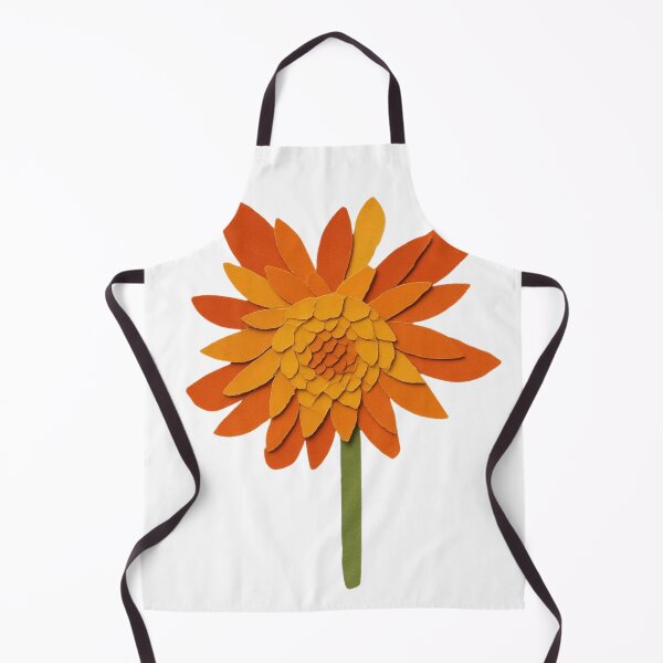 Item preview, Dahlia, Orange Flower, Paper Cut Collage designed and sold by SWSandraWechner.