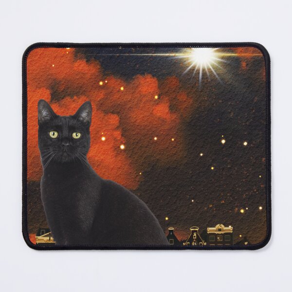 Item preview, Black Cat Under a Cosmic Sky designed and sold by KlossForms.