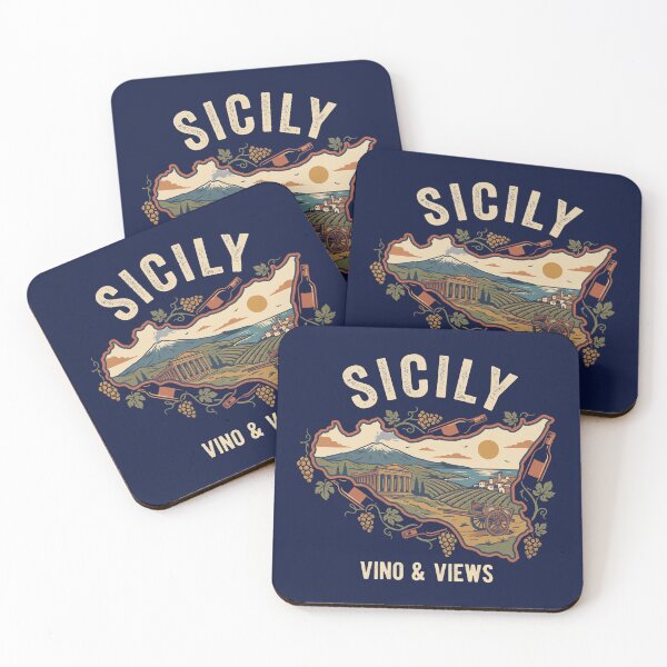 Item preview, Sicily Italy Wine Shirt Vintage Vineyard Landscape Mediterranean Travel Scenic designed and sold by Milasneeze.