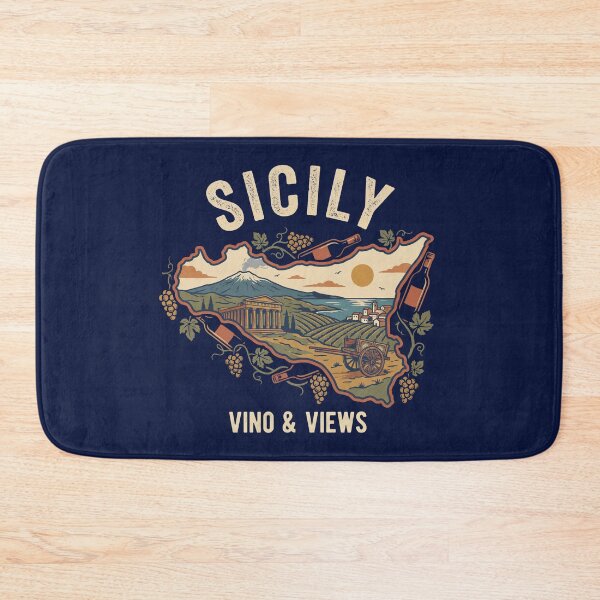 Item preview, Sicily Italy Wine Shirt Vintage Vineyard Landscape Mediterranean Travel Scenic designed and sold by Milasneeze.