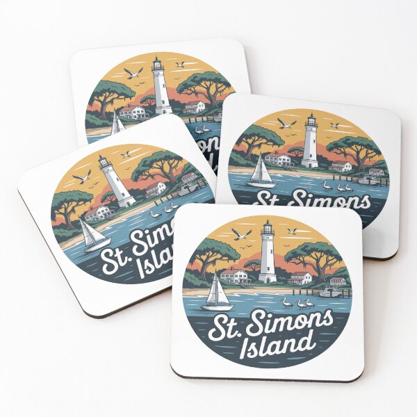Item preview, St. Simons Island: Coastal Lighthouse Sunset Badge designed and sold by CircinusStore.