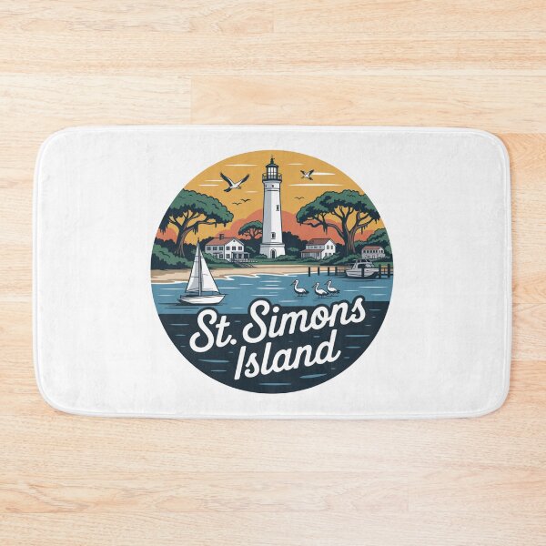 Item preview, St. Simons Island: Coastal Lighthouse Sunset Badge designed and sold by CircinusStore.