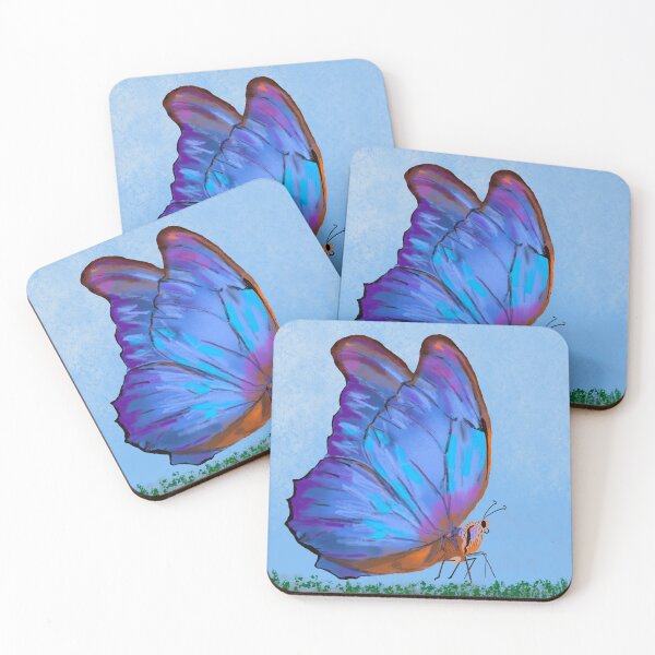 Item preview, Blue and Purple Butterfly Art designed and sold by Grepthor.