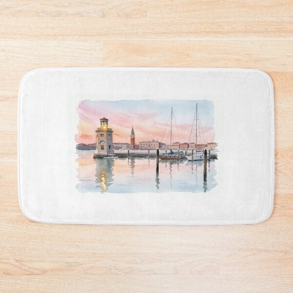 Item preview, Venice at Golden Hour: San Giorgio Lighthouse Watercolor designed and sold by Gene Lvov.