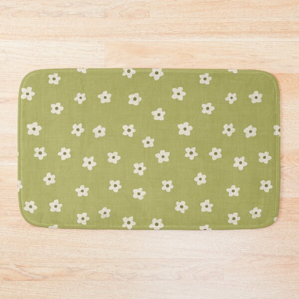 Item preview, Simple daisy flowers | Avocado green minimalist floral designed and sold by Illustrated by Nat.