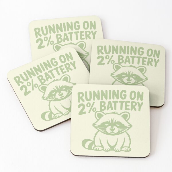 Item preview, Relatable Tired Raccoon - Low Battery Life designed and sold by MavtM.