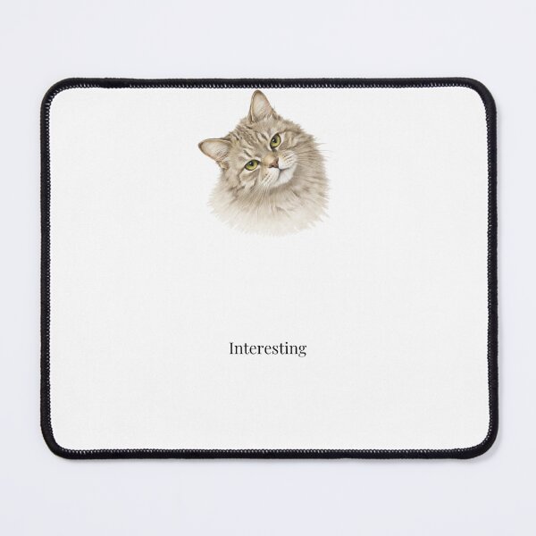 Item preview, Interesting Cat – Minimalist Sarcastic Cat Design designed and sold by Refinedpaws.