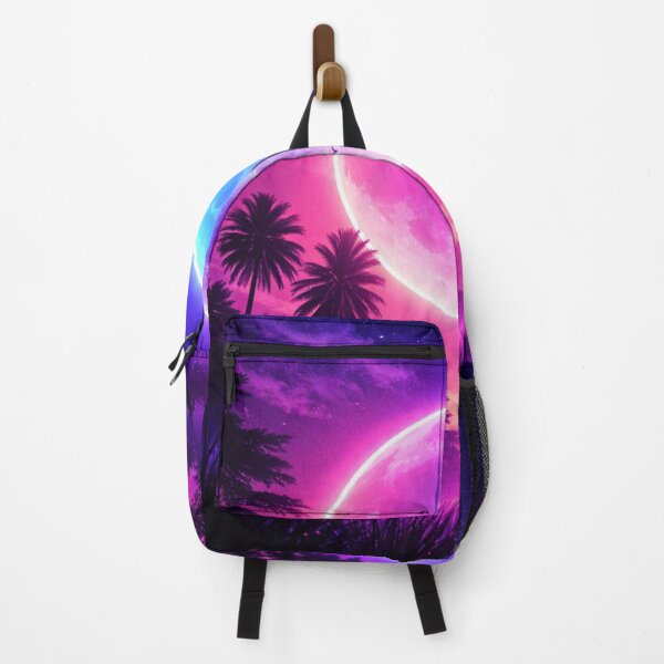 Item preview, Neon Synthwave Moonlit Night Landscape Retro Futuristic Vibes designed and sold by rajasekhark.