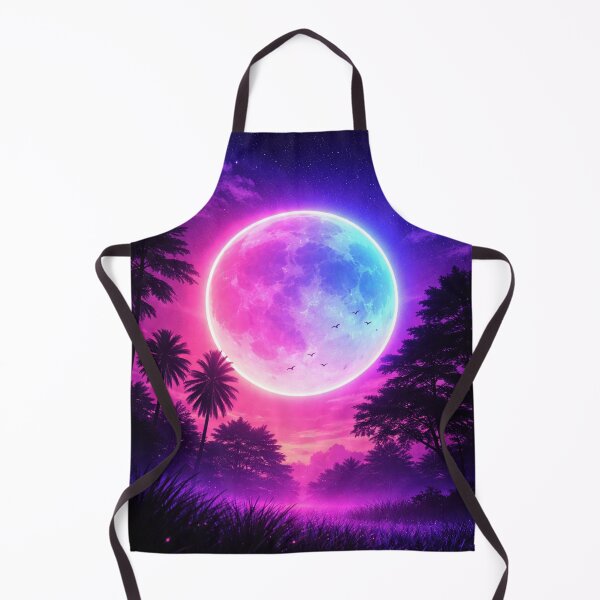 Item preview, Neon Synthwave Moonlit Night Landscape Retro Futuristic Vibes designed and sold by rajasekhark.