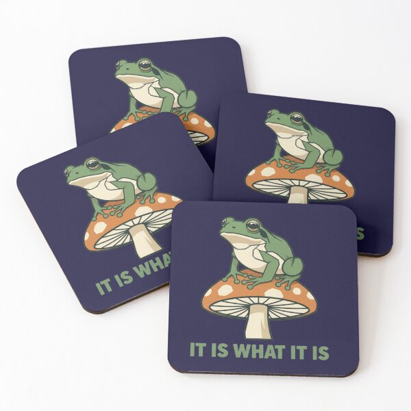 Item preview, It Is What It Is – Funny Frog on Mushroom Design designed and sold by Dogandesighn.