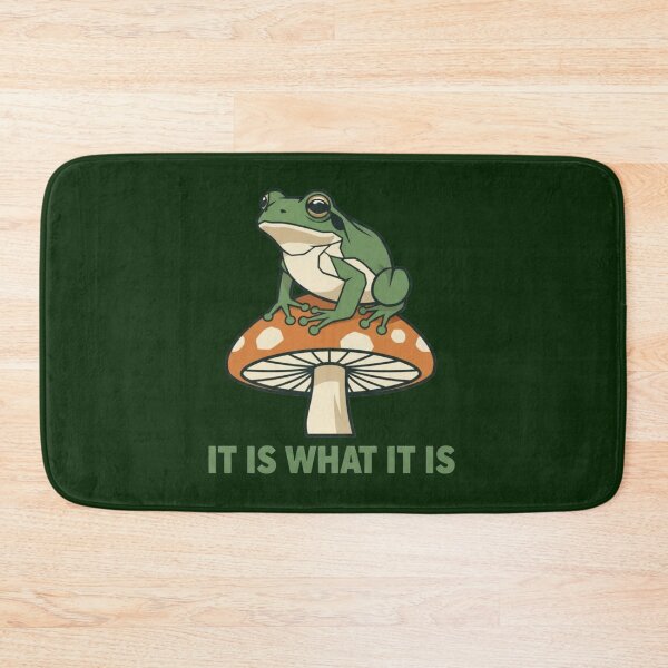 Item preview, It Is What It Is – Funny Frog on Mushroom Design designed and sold by Dogandesighn.