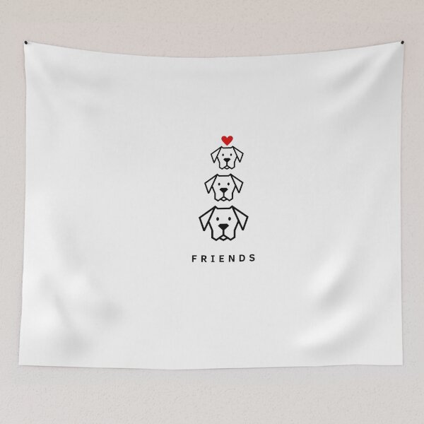 Item preview, Three Best Friends – Cute Dog Friendship Design designed and sold by gluxdesing.