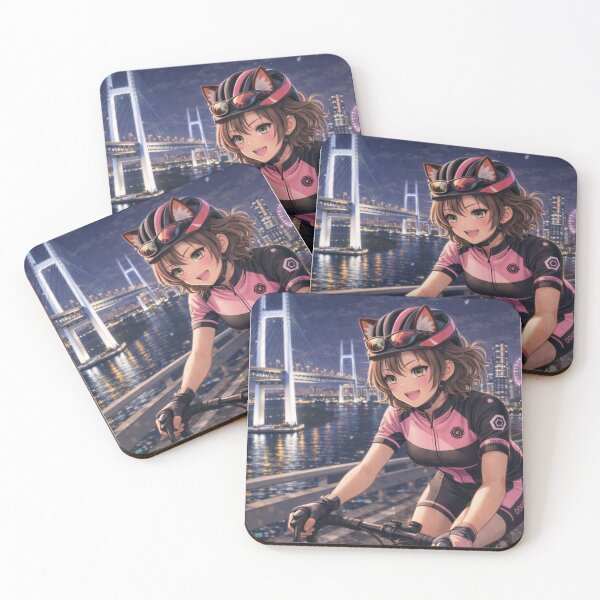 Item preview, Tokyo Yokohama Night Ride – Neon City Cycling Girl” designed and sold by RinaWorksJP.