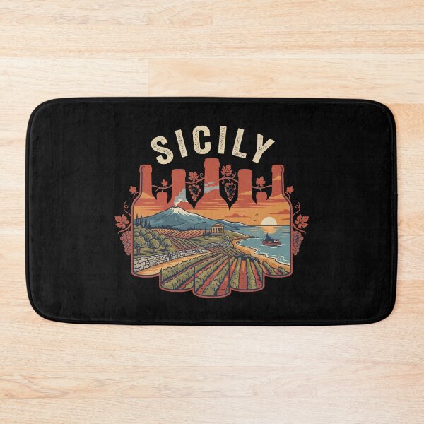 Item preview, Sicilian Vino Sicily Italy Wine Vintage Vineyard Landscape Mediterranean Travel Scenic designed and sold by Milasneeze.