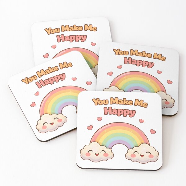Item preview, You Make Me Happy Cute Rainbow Love Kawaii Shirt. designed and sold by The-T-In-Retro.