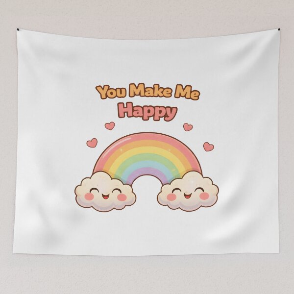 Item preview, You Make Me Happy Cute Rainbow Love Kawaii Shirt. designed and sold by The-T-In-Retro.