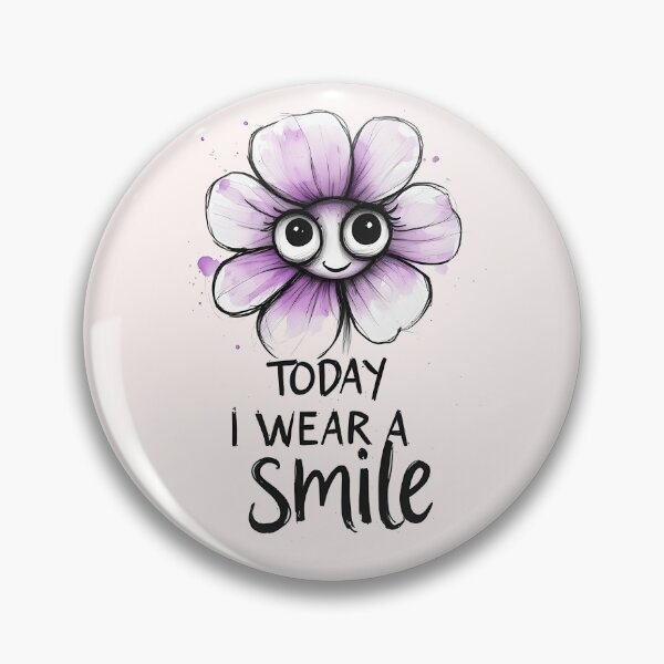 Item preview, Purple Daisy Smile Series #3 -Today I Wear A Smile designed and sold by Poppflix-TM.