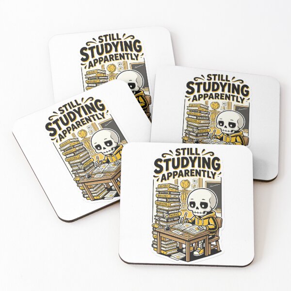 Item preview, Still Studying Apparently Skeleton Sticker | Funny  Sarcastic Student Burnout Dark Humor Sticker designed and sold by ChaosAndChill.
